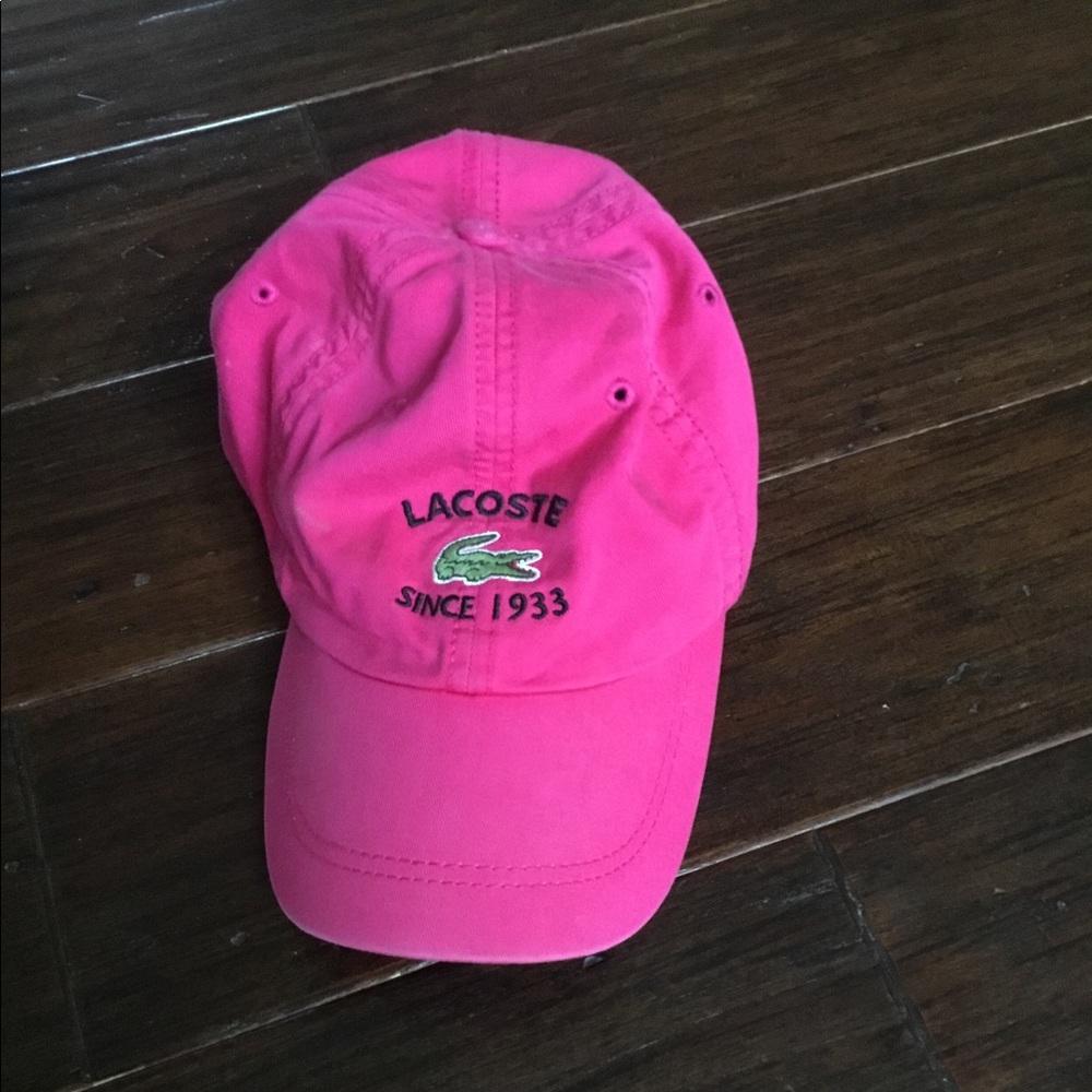 Lacoste pink cap